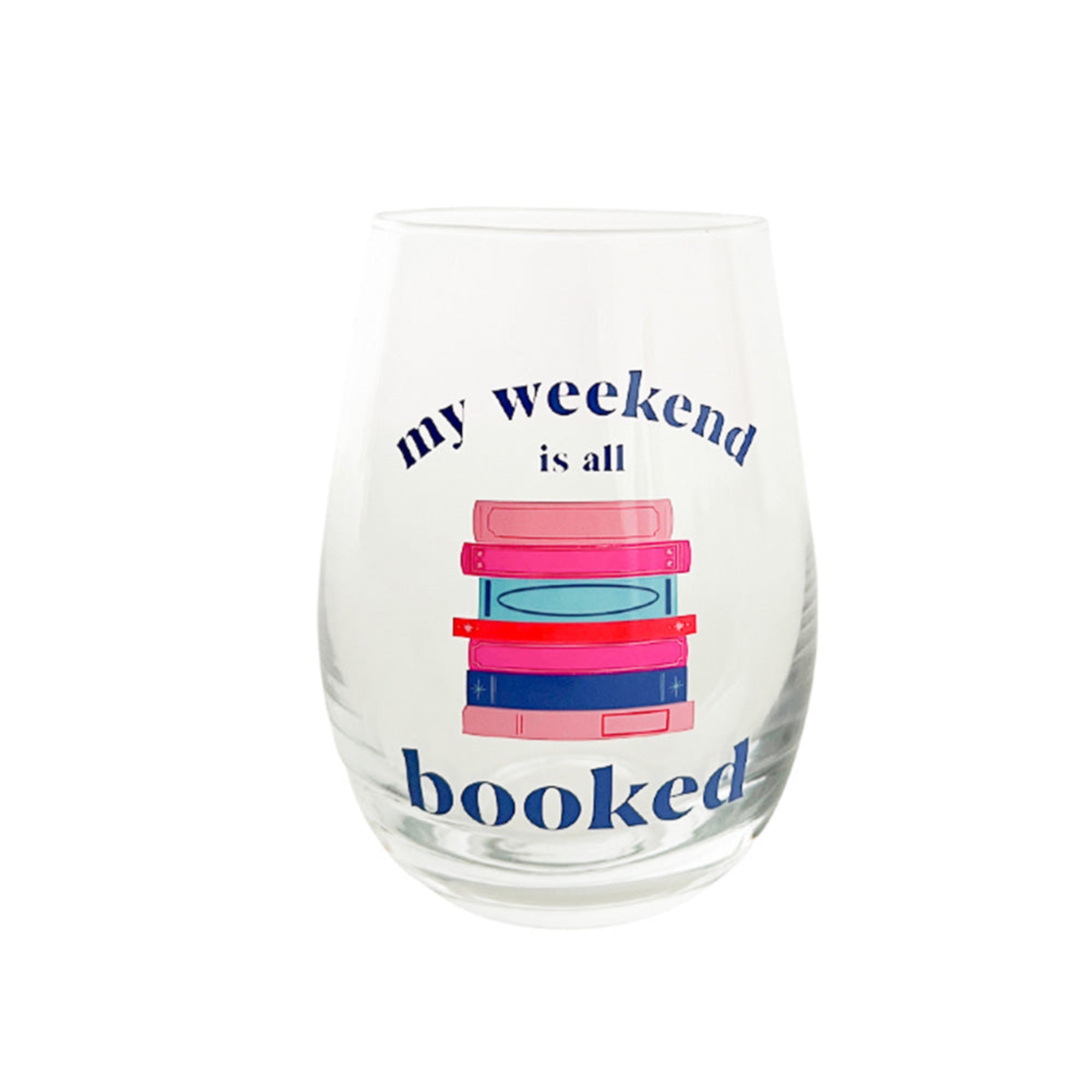 Jollity & Co Book Club Wine Glass in My Weekend Is Booked at Nordstrom