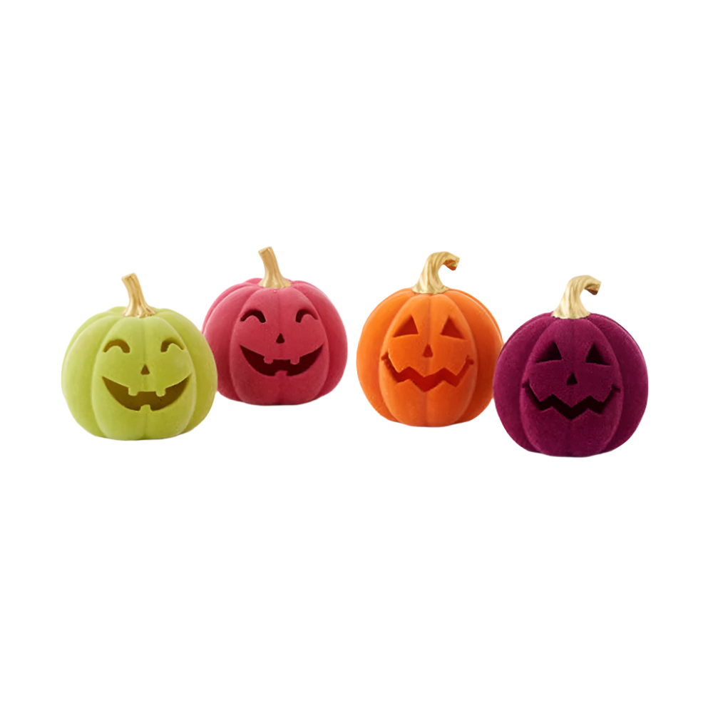 Flocked Gold Stem Jack-O-Lantern - 4 Style Options – Jollity & Co