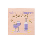 "Wine + Dinner = Winner" Witty Cocktail Napkins from Jollity & Co