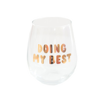 Witty "Doing My Best" Wine Glass, Jollity & Co.