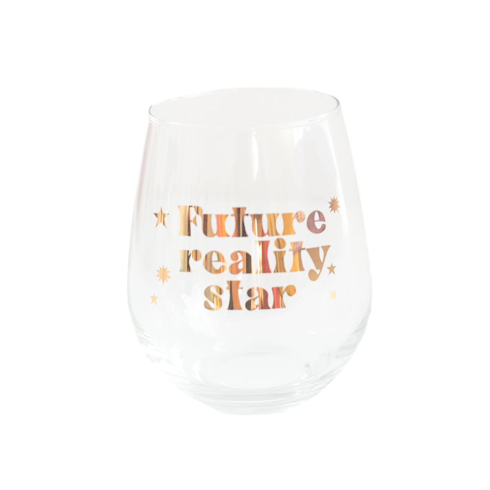 Witty "Future Reality Star" Wine Glass, Jollity & Co.