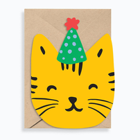 Die-cut Party Cat Card, Shop Sweet Lulu