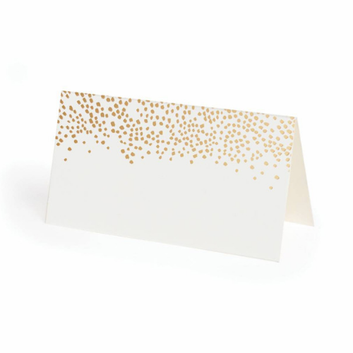 Gold Splattered Place Cards