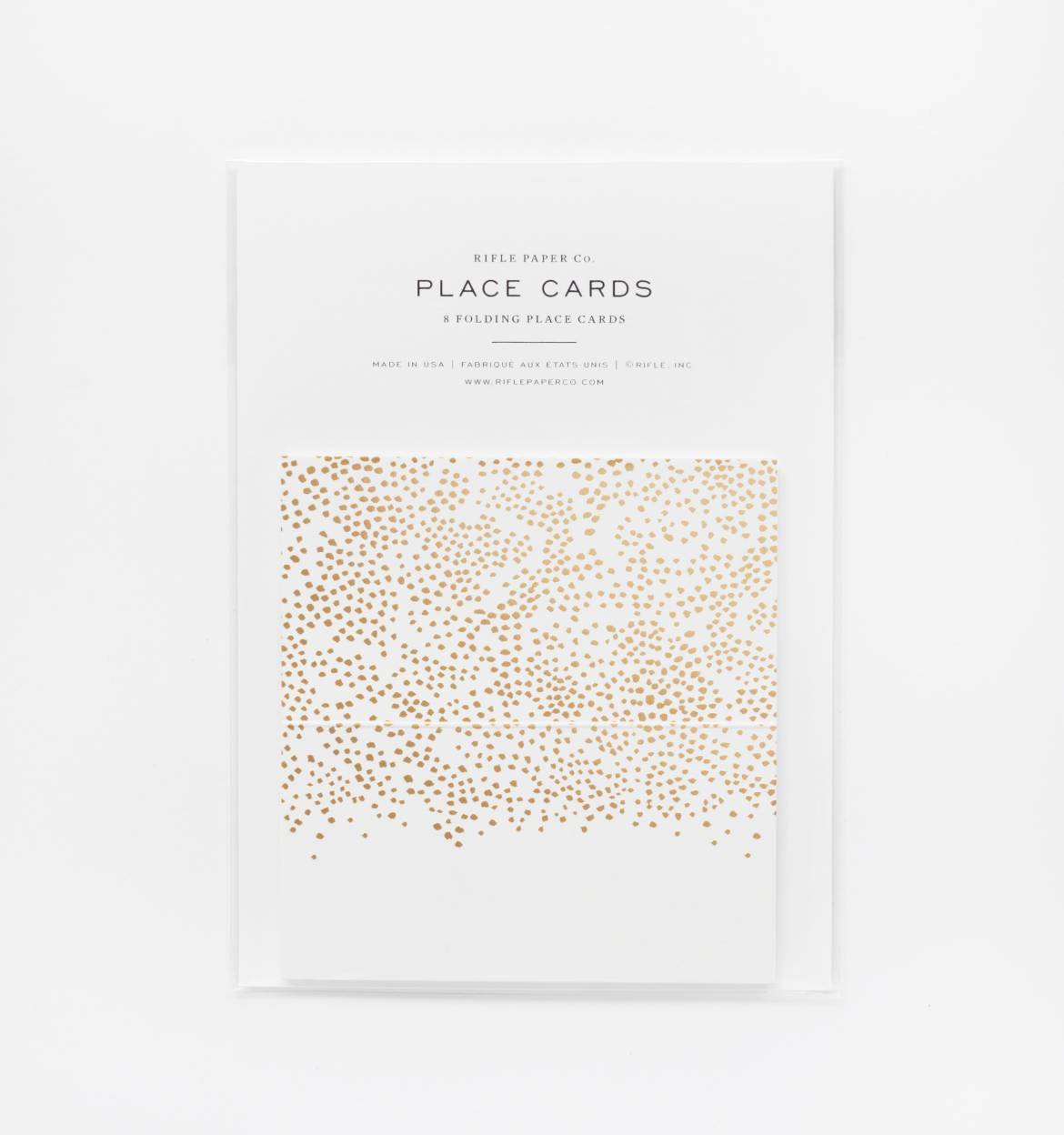Gold Splattered Place Cards
