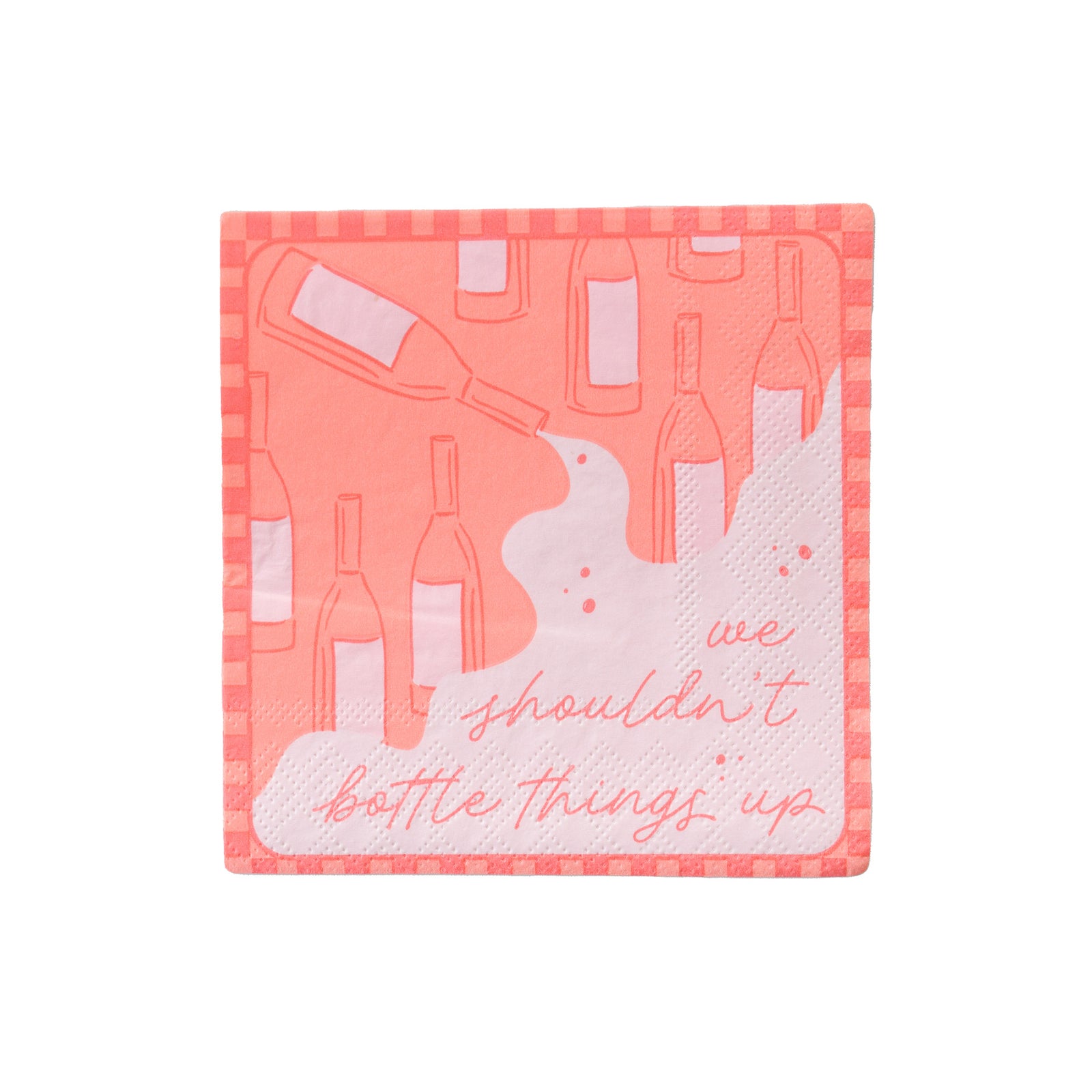 We Shouldn't Bottle Things Up Cocktail Napkins, Jollity & Co