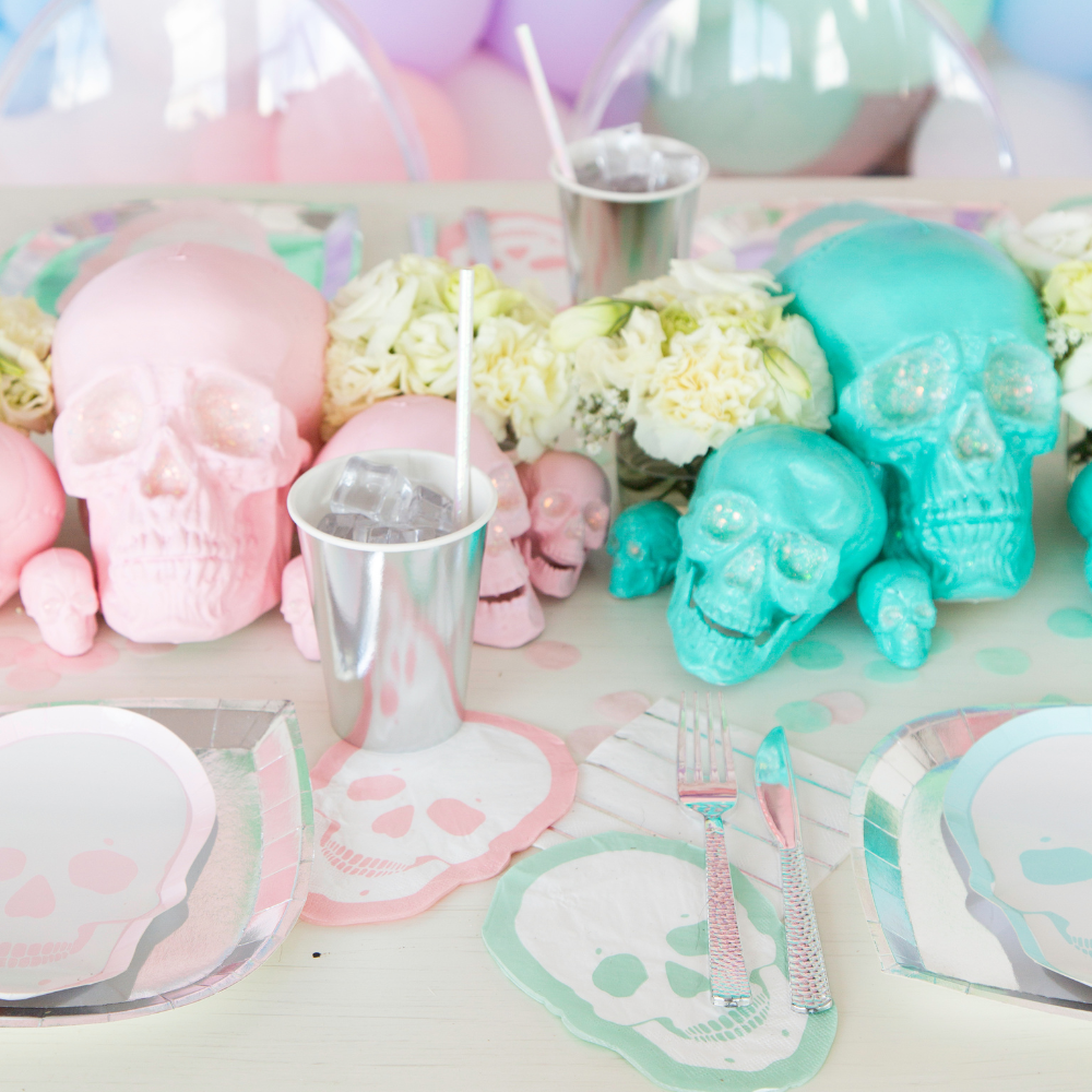 Pastel Skull Dinner Plates