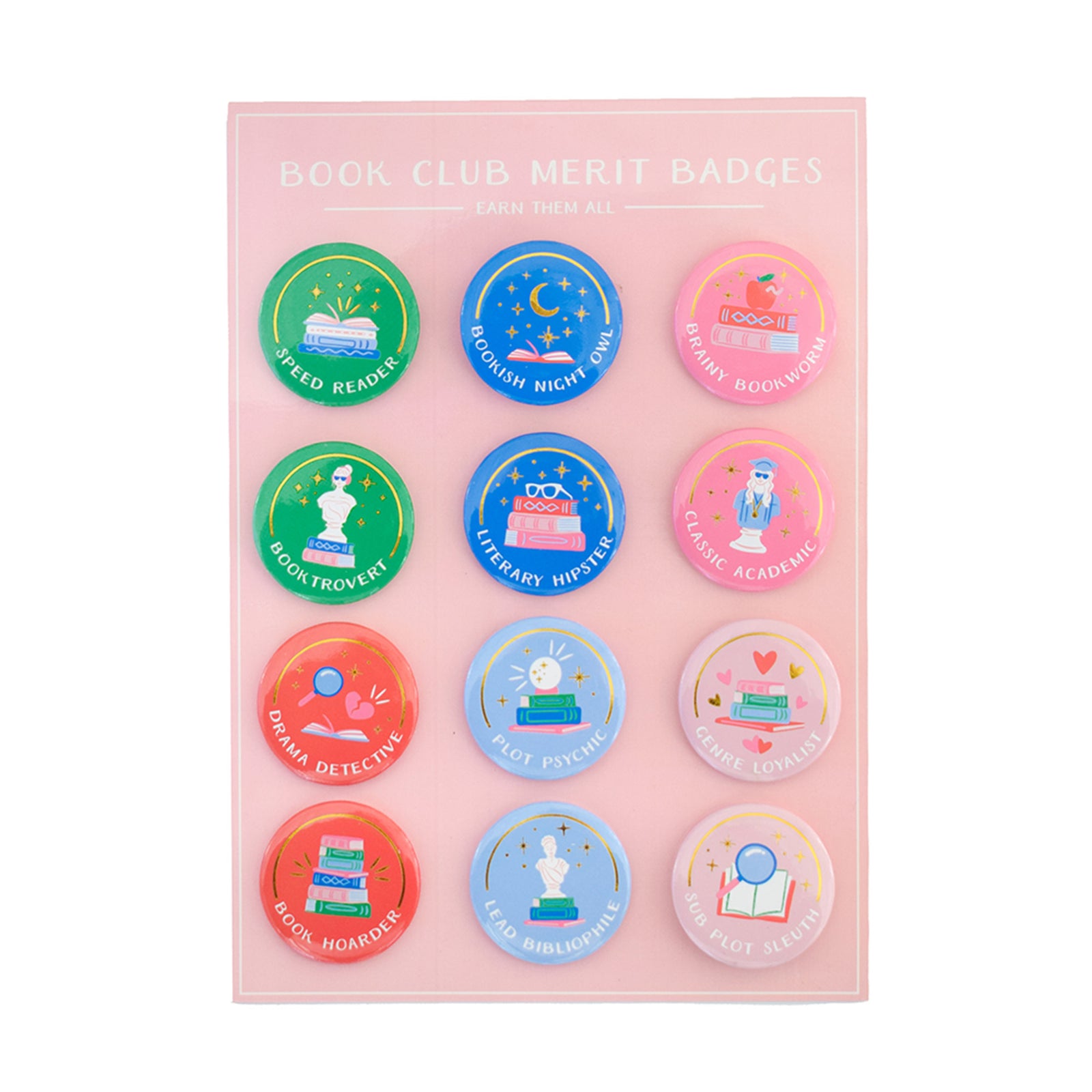 Book Club Merit Badges, Jollity & Co