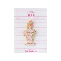 Female Bust Enamel Pin, Jollity & Co