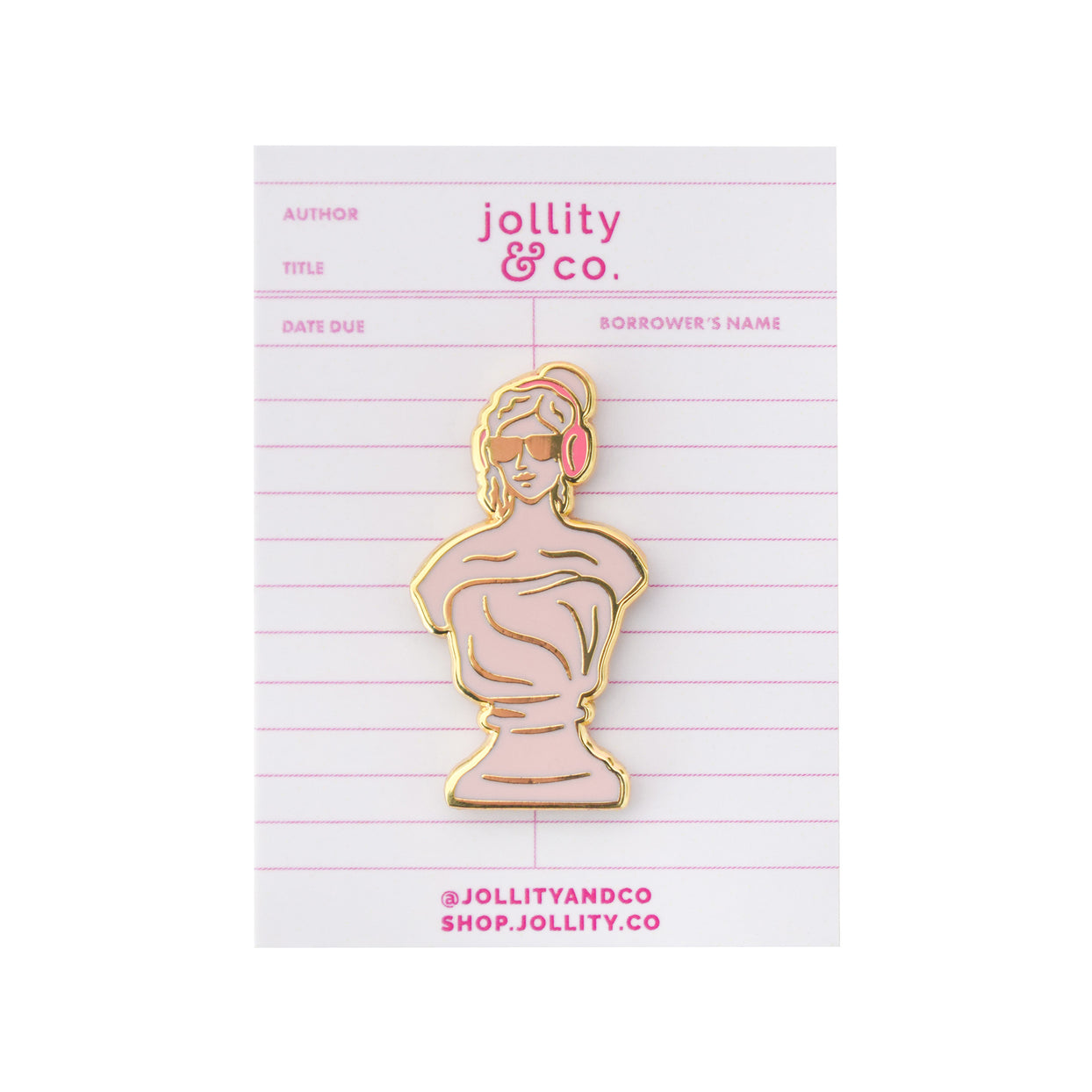 Female Bust Enamel Pin, Jollity & Co