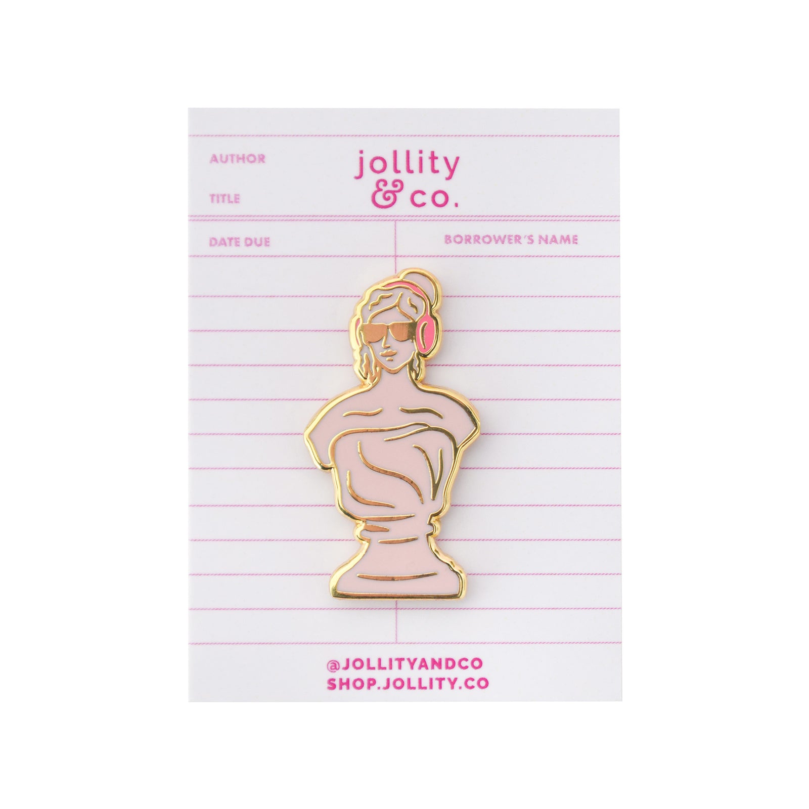 Female Bust Enamel Pin, Jollity & Co