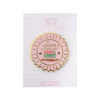 Genre Loyalist Book Themed Enamel Pin, Jollity & Co