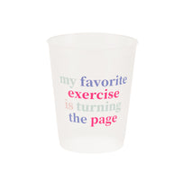 My Favorite Exercise Is Turning The Page Flex Cup
