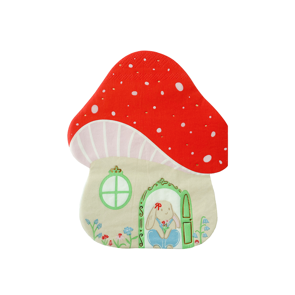 Bunnies In The Garden Mushroom House Large Napkins, Daydream Society