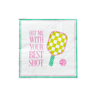 Pickleball Social Club "Hit Me With Your Best Shot" Cocktail Napkins, Jollity & Co.