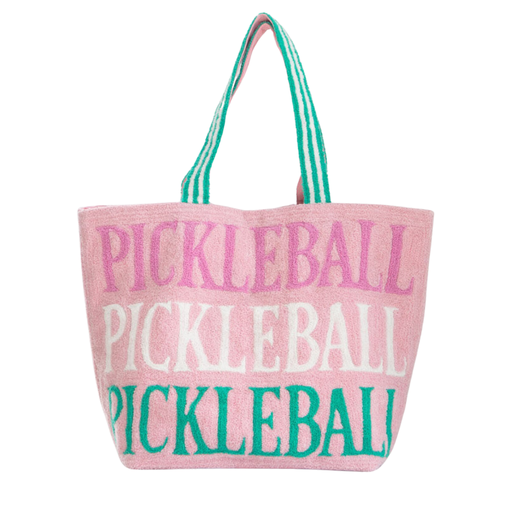 Jollity & Co., Pickleball Large Embroidered Tote Bag
