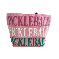 Pickleball Social Club Large Embroidered Tote Bag