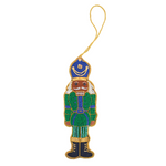 Jollity Home Green & Blue Nutcracker Ornament, Jollity & Co