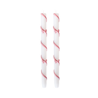 Ribbon Bow Taper Candle Set - 3 Color Options, Jollity & Co