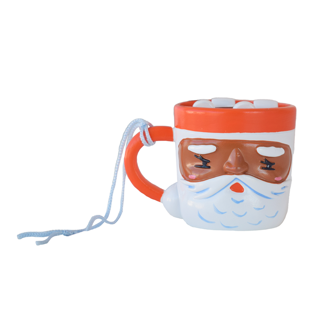 Baking Spirits Bright Brown Santa Mug Ornament, Daydream Society