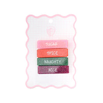 Baking Spirits Bright Sugar Spice Naughty Nice Hair Clip Set, Daydream Society