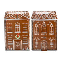 Baking Spirits Bright Tall Gingerbread House Plates, Daydream Society