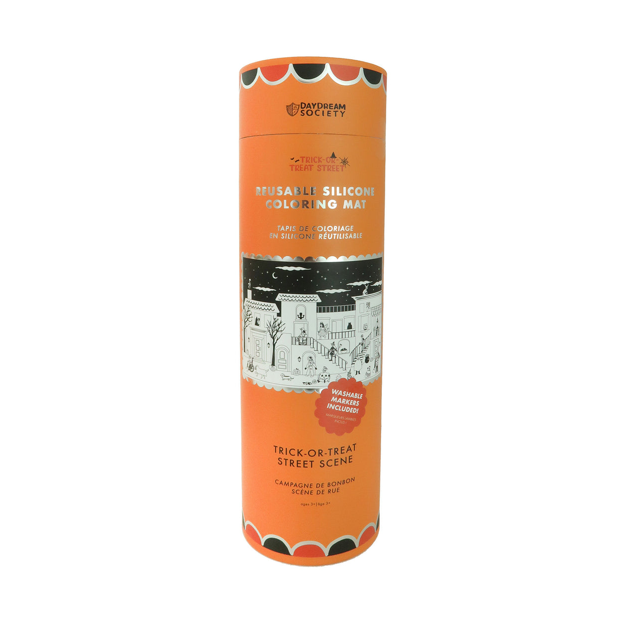 Trick or Treat Street Street Scene Reusable Silicone Coloring Mat, Daydream Society