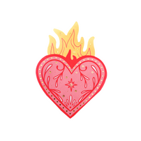 Queens Flaming Hearts Cocktail Napkins, Jollity & Co