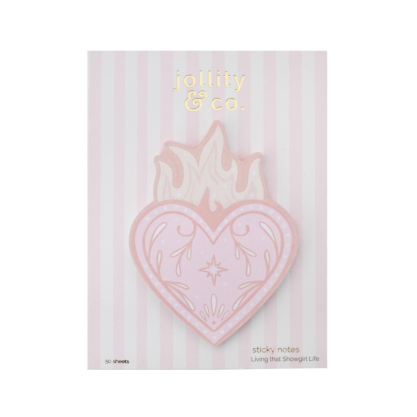 Flaming Heart Sticky Notes, Jollity & Co