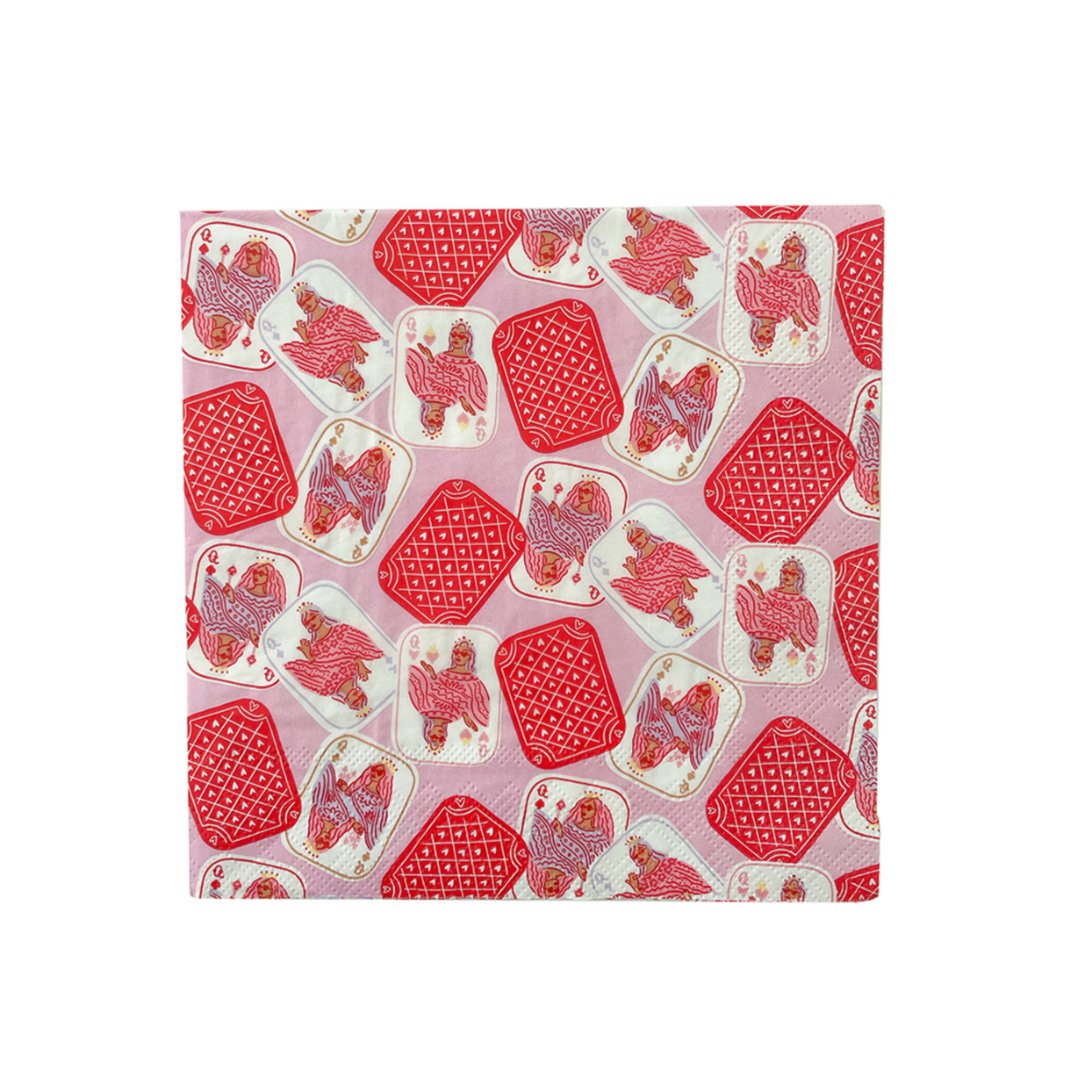 Queens Four Of A Kind Patterned Large Napkins, Jollity & Co