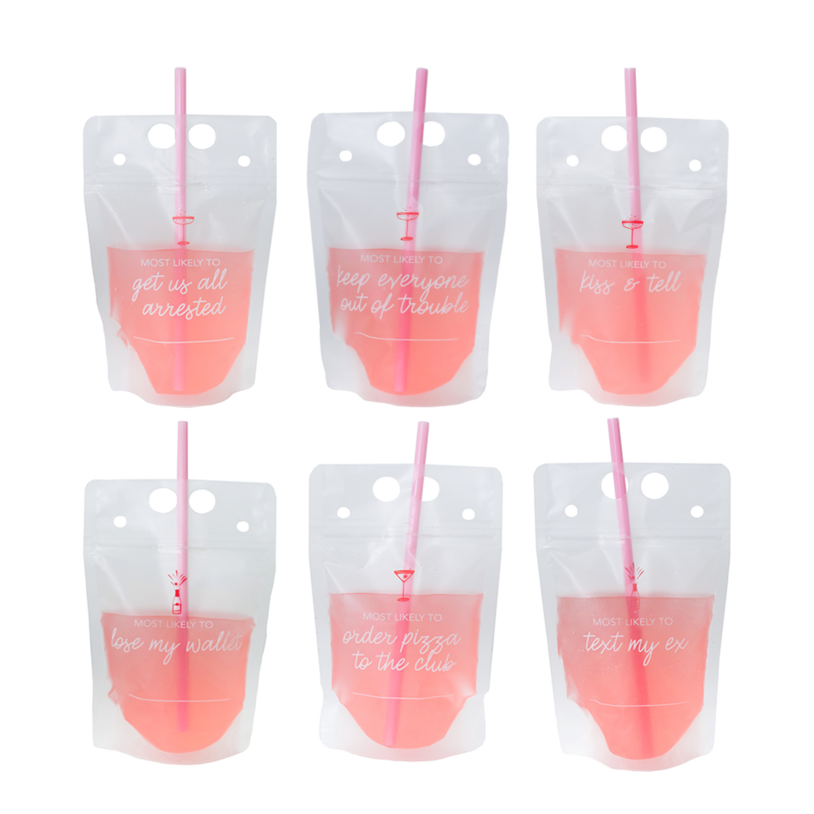 Camp Bachelorette Drink Pouch Set, Jollity & Co