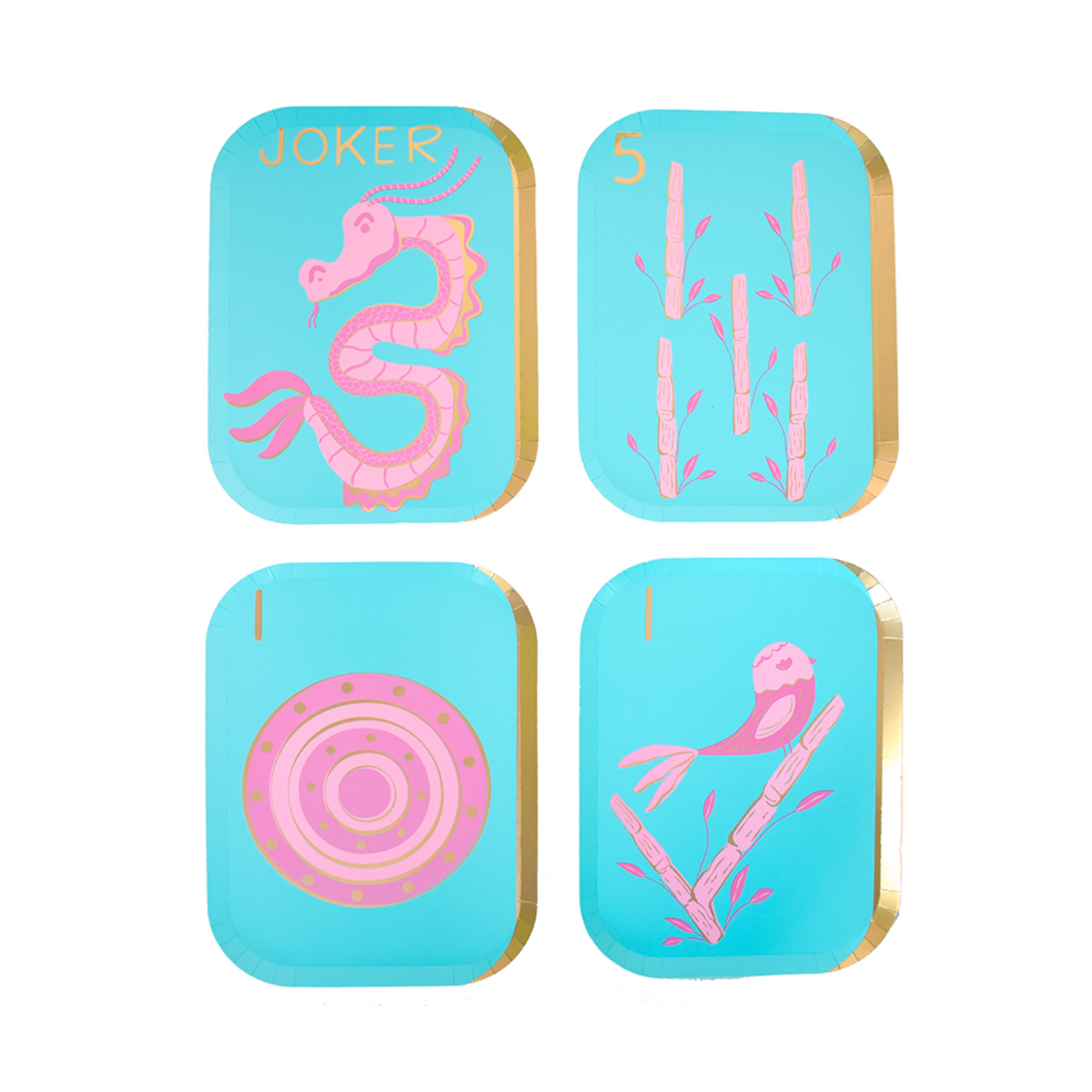 Game Night Mahjong Tile Dinner Plates, Jollity & Co