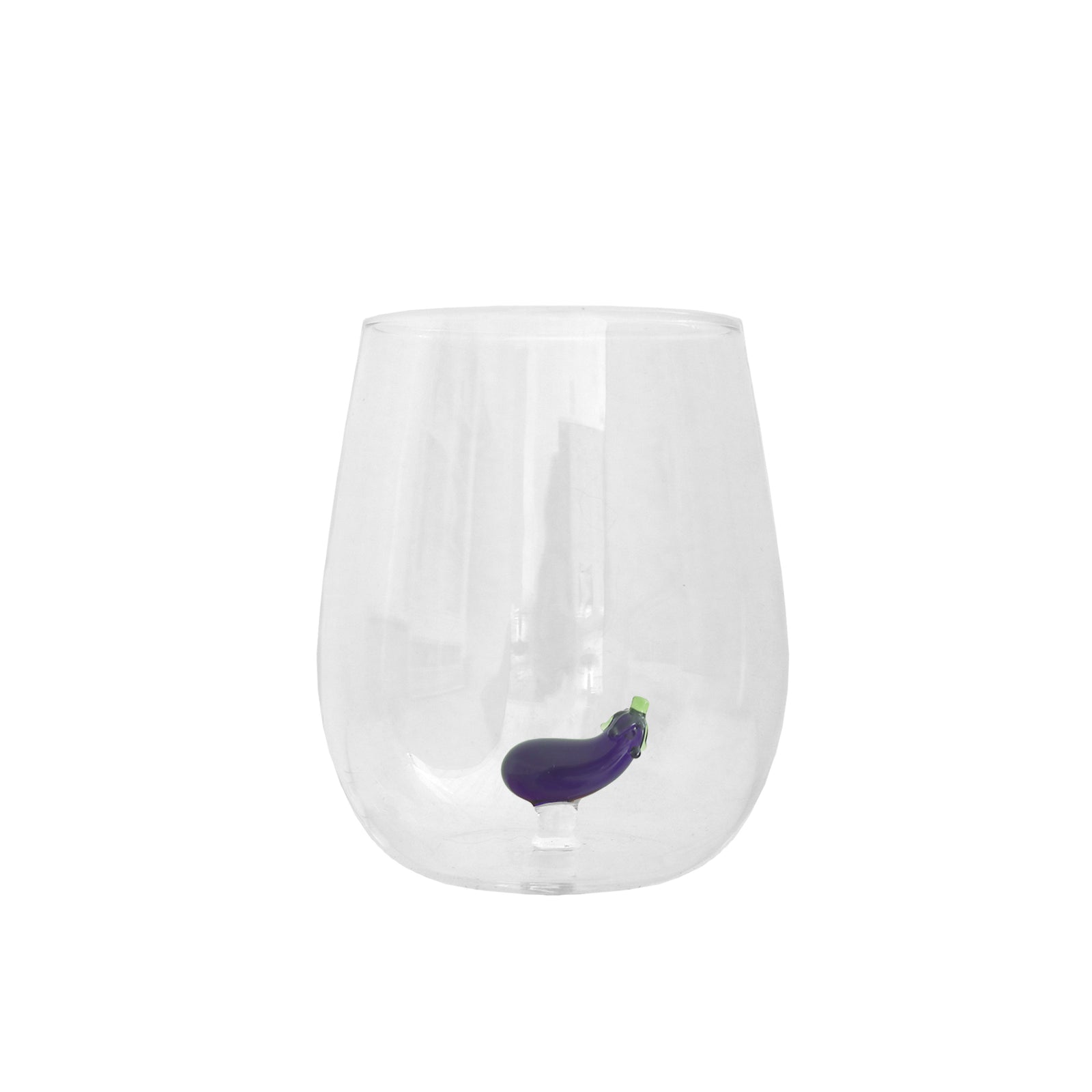 Stemless Wine Glass with Veggie Charms, Jollity & Co