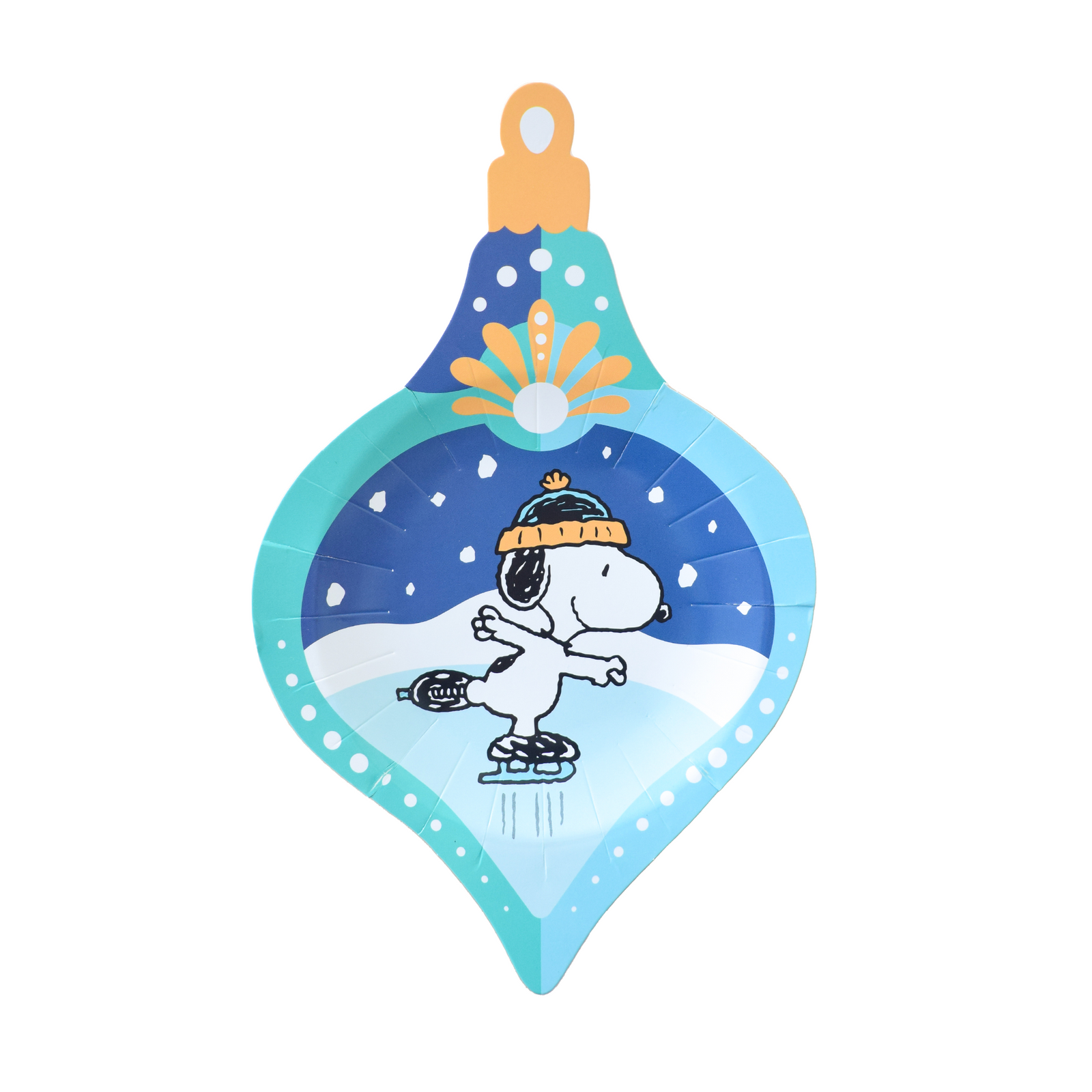  Snoopy's Seasons Greetings Ornament Canapé Plates, Jollity & Co