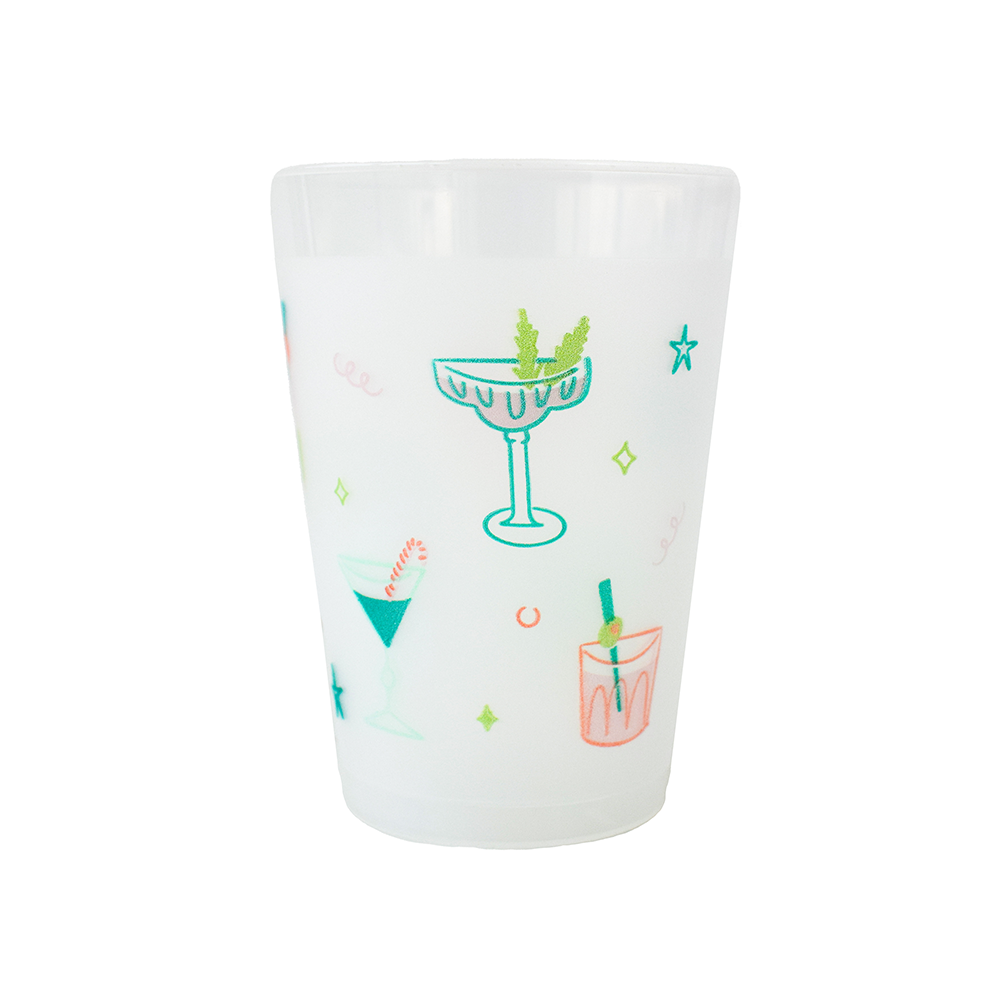 That's The Spirit Christmas Cocktails Frosted Party Cups, Jollity & Co