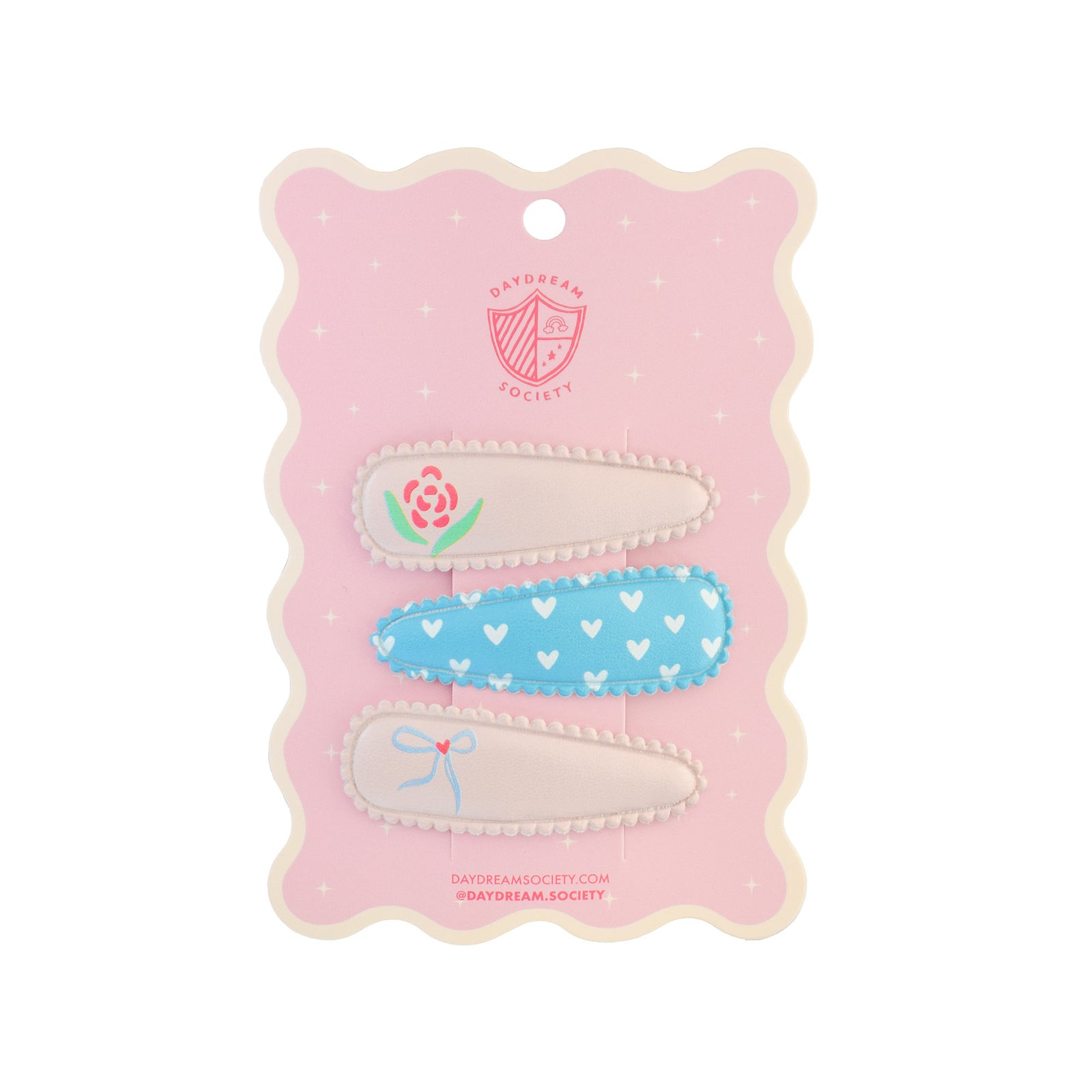 Love Birds Printed Hair Clip Set, Daydream Society