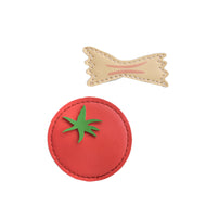 Pasta + Tomato Vegan Leather Hair Clip Set, Jollity & Co