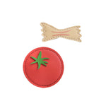 Pasta + Tomato Vegan Leather Hair Clip Set, Jollity & Co
