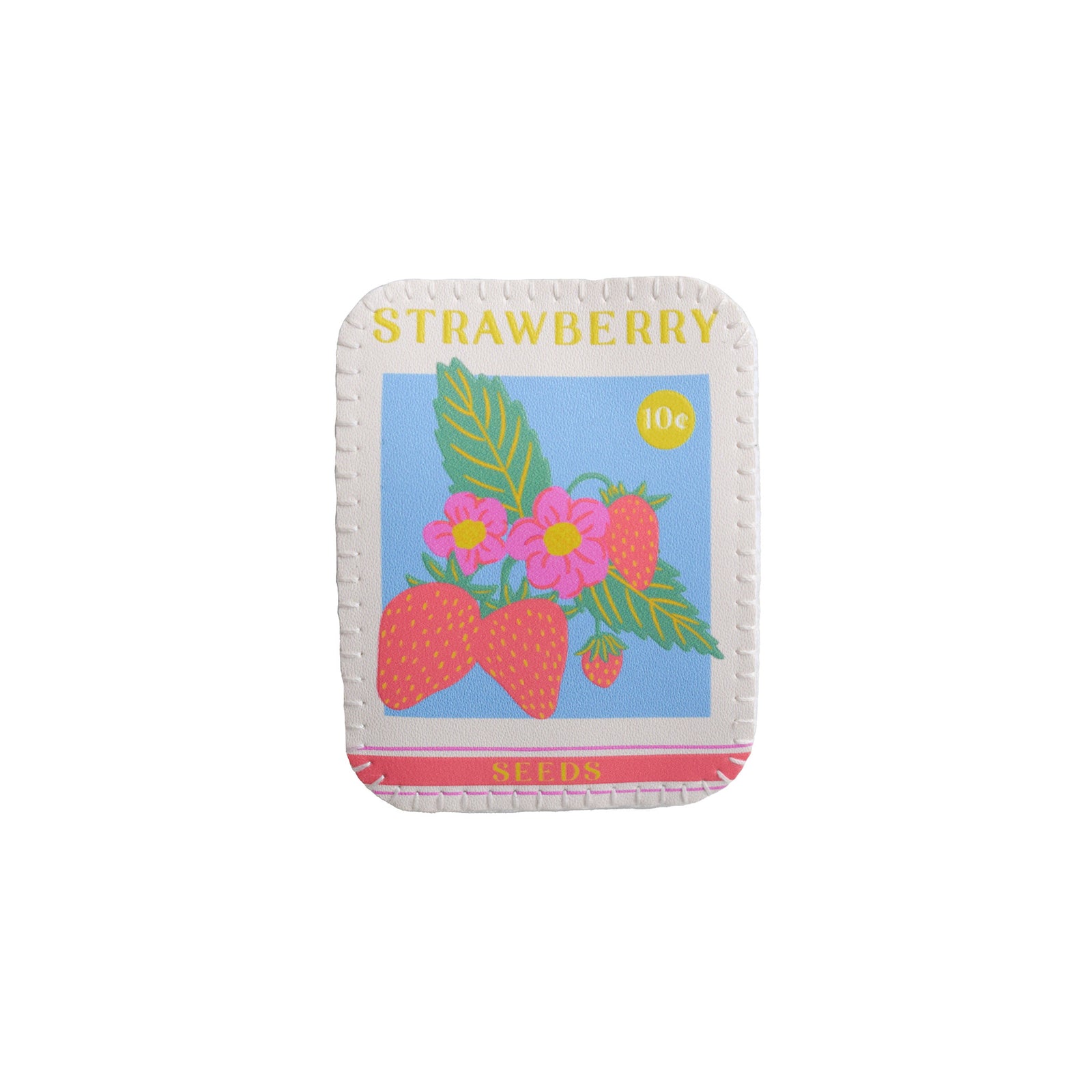 Strawberry Seed Packet Vegan Leather Hair Clip, Jollity & Co