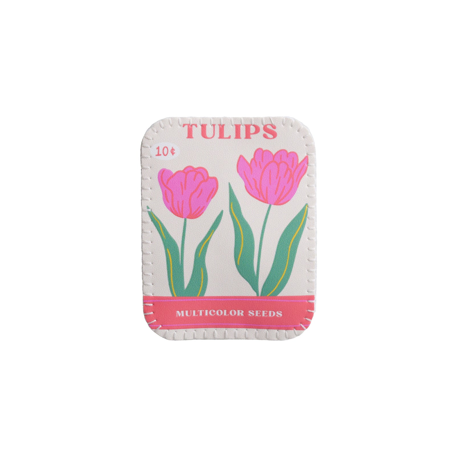 Tulip Seed Packet Vegan Leather Hair Clip, Jollity & Co