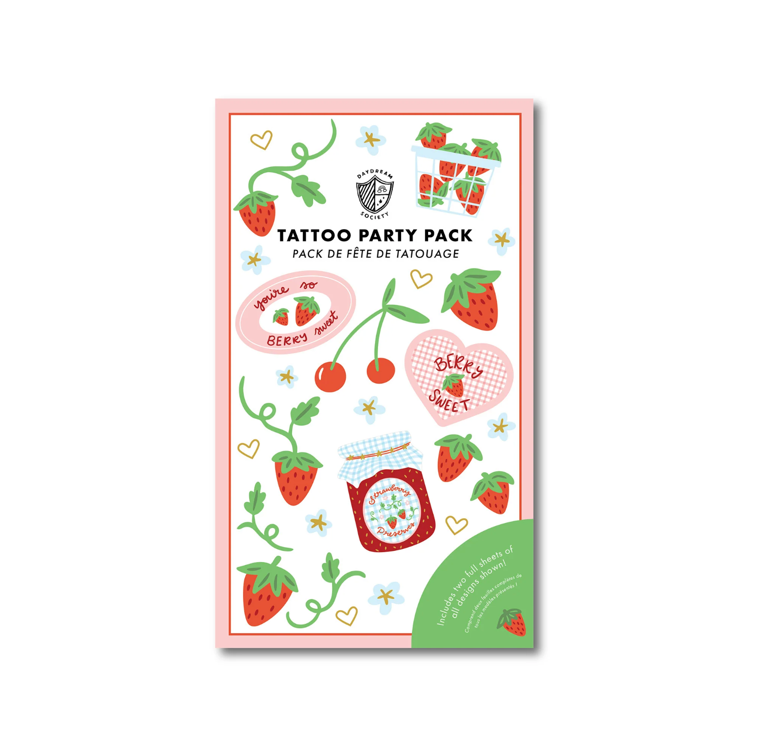 Strawberry Picnic Tattoo Party Pack, Daydream Society