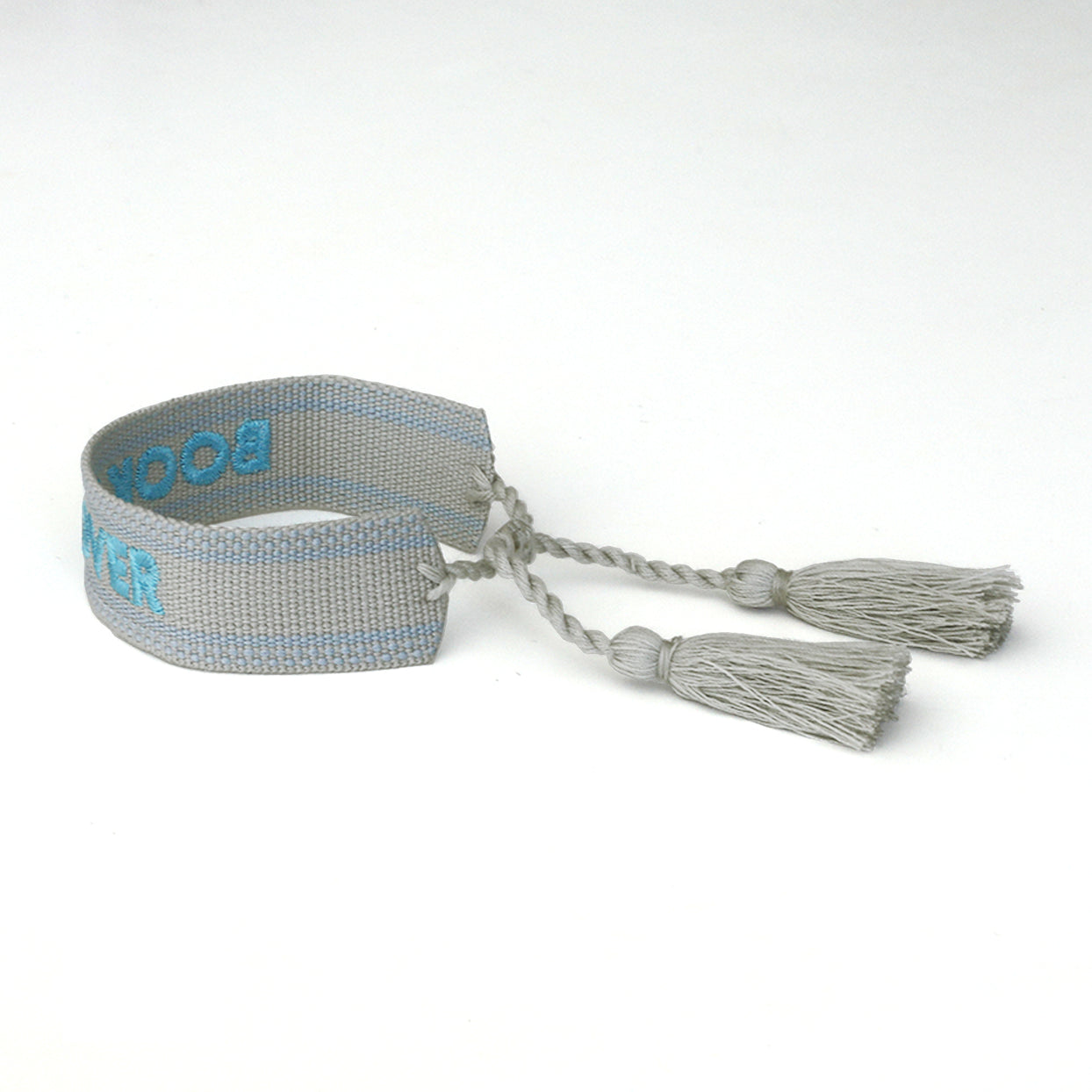 Book Club Themed Embroidered Bracelets - Book Lover Blue Jollity & Co