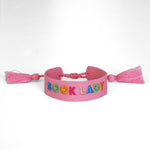 Book Club Themed Embroidered Bracelets - Book Lady, Jollity & Co