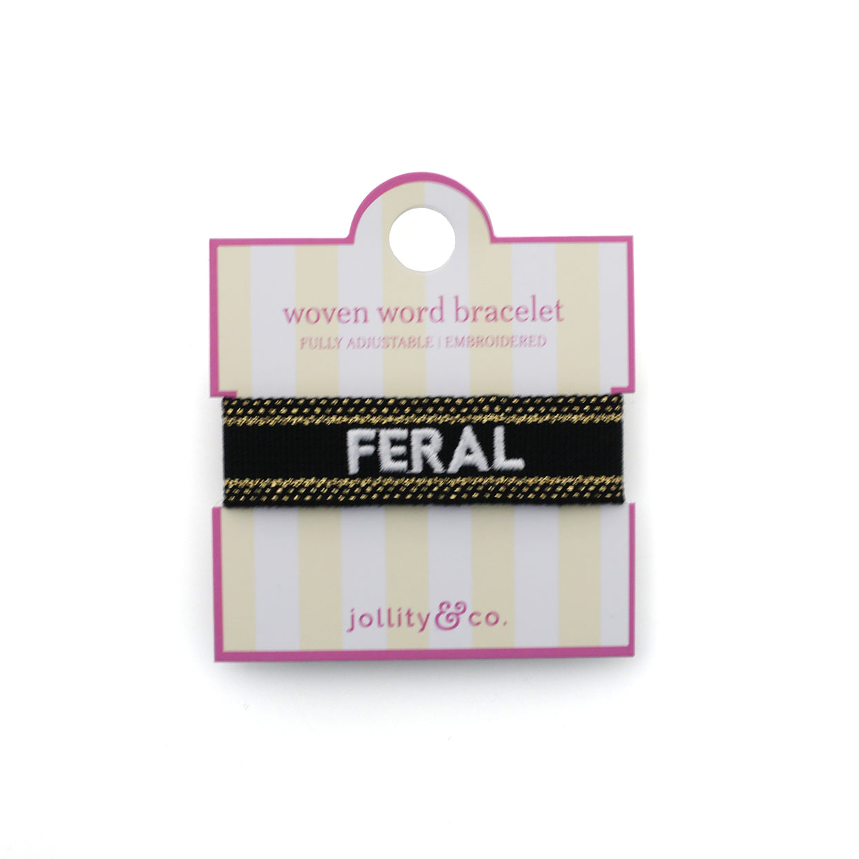 Witty Embroidered Bracelet - Feral, Jollity & Co