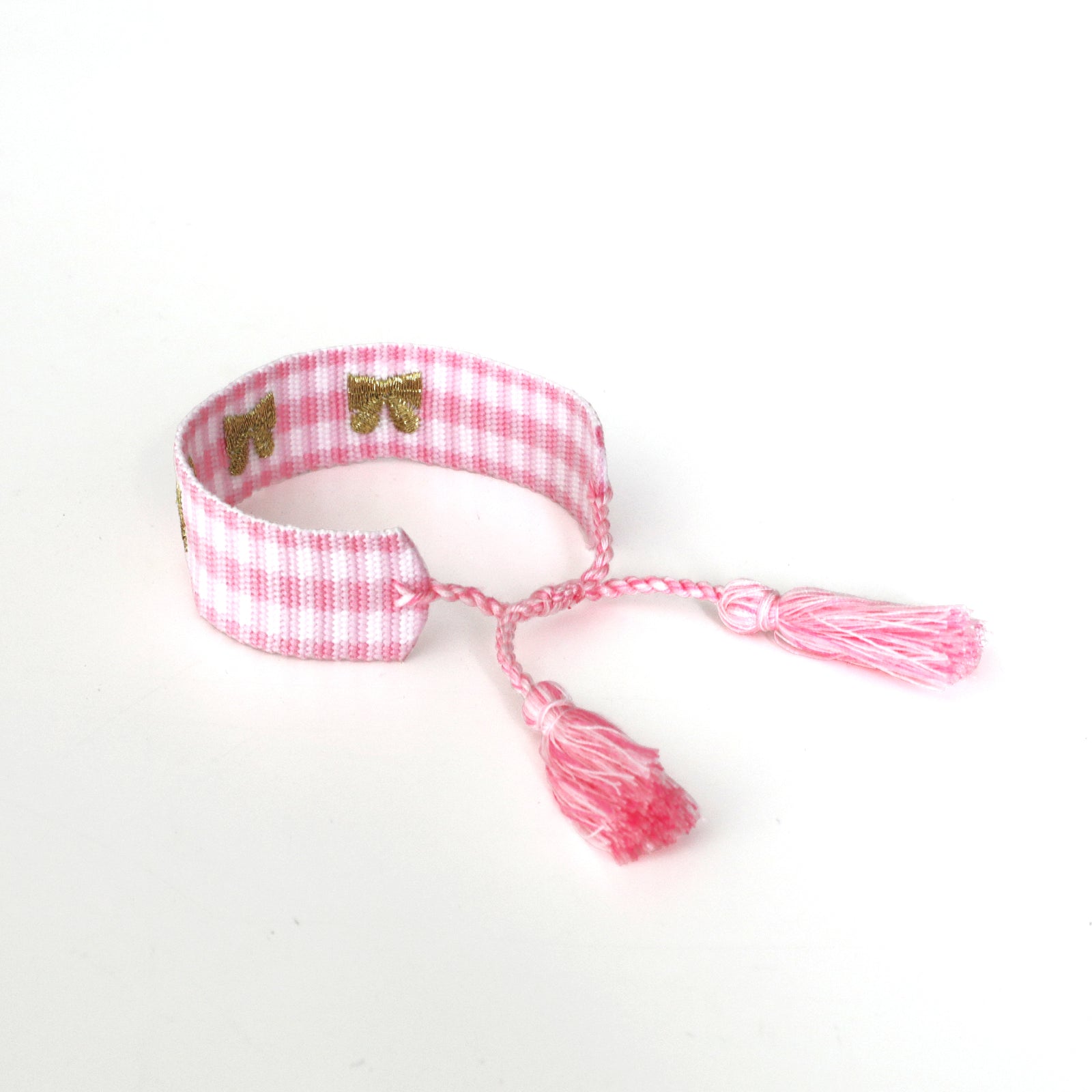 Bow Embroidered Bracelet - Gold, Jollity & Co
