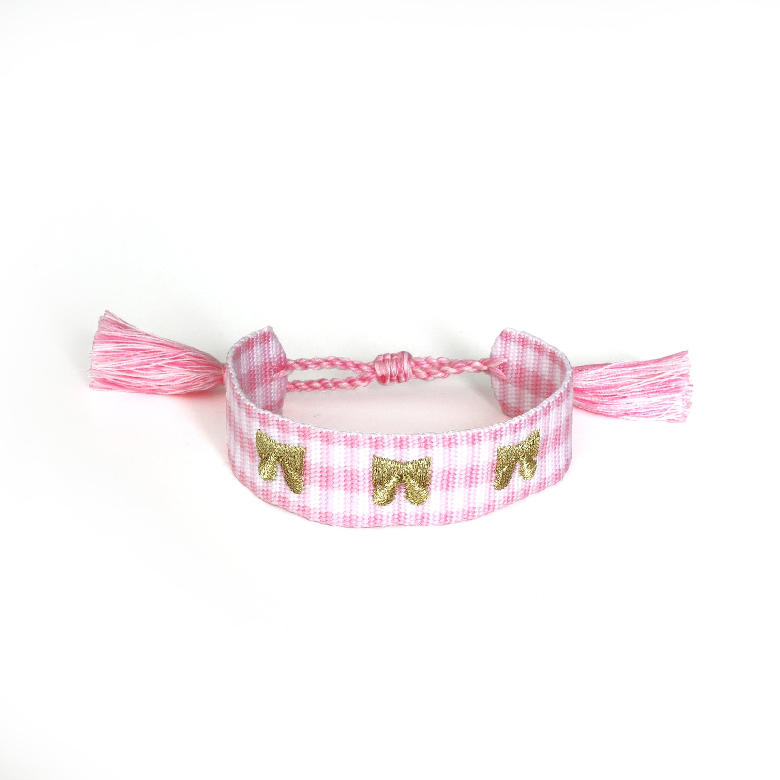 Bow Embroidered Bracelet - Gold, Jollity & Co