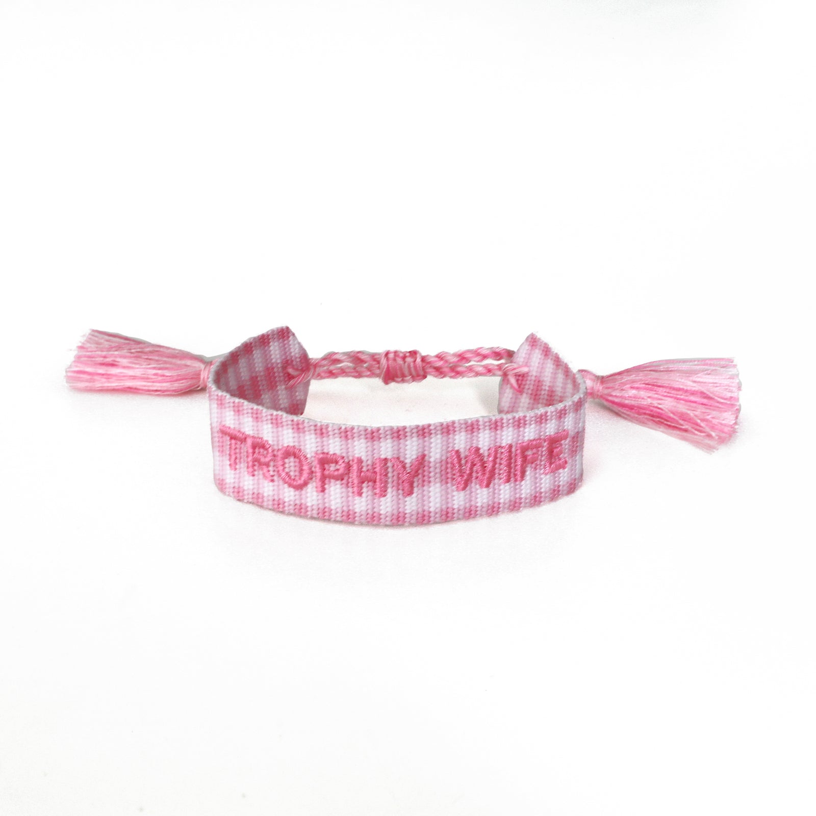 Witty Embroidered Bracelet - Trophy wife, Jollity & Co