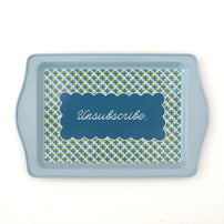 Unsubscribe Metal Trinket Tray, Jollity & Co
