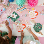 Baking Spirits Bright Dark Green Scalloped Small Plates, Daydream Society