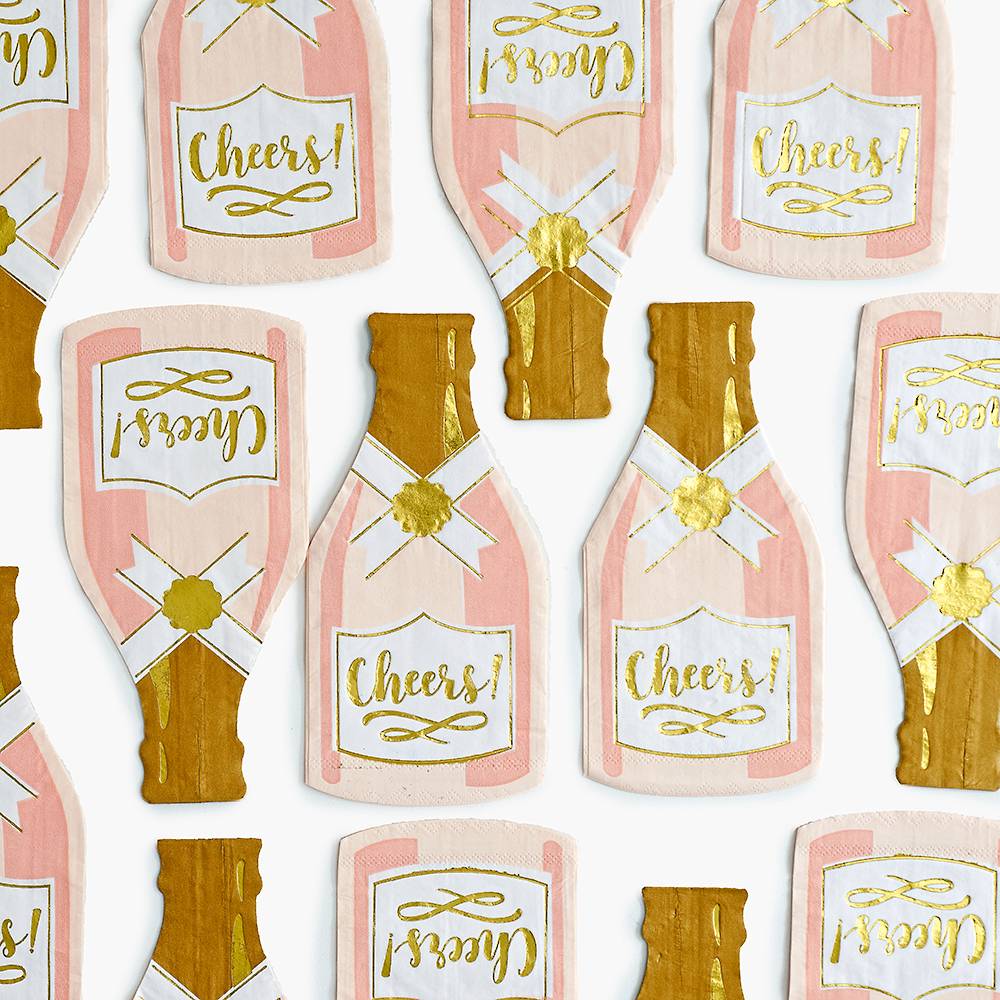 "Cheers!" Bottle Napkins