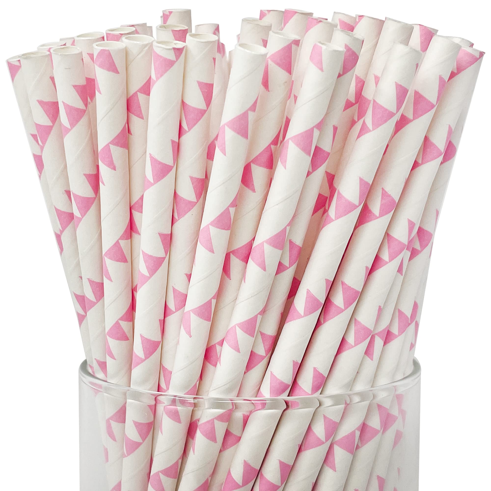 Pennant Banner Straws - 6 Color Options